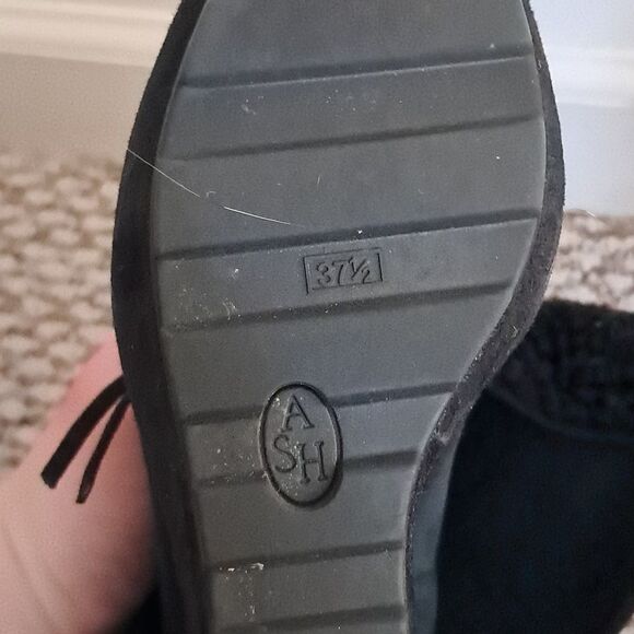 ASH Women's Rabbit Fur Suede Heeled/Platform Zip-Up Boots/Booties Size 7.5 - Picture 5 of 7